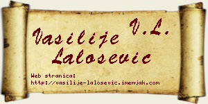 Vasilije Lalošević vizit kartica